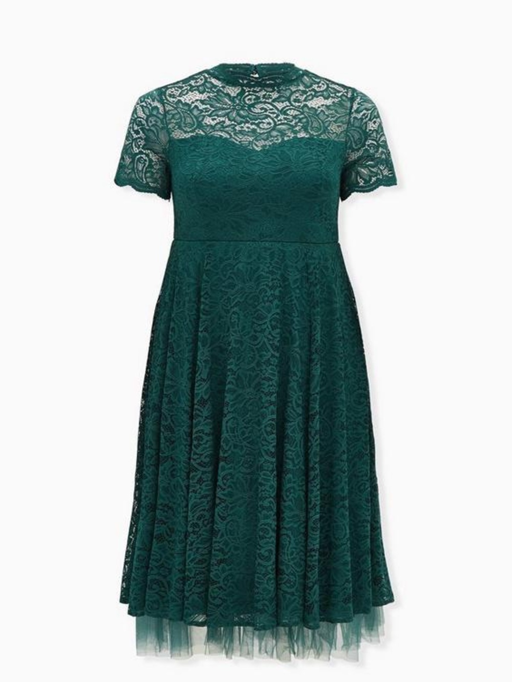 NOS-Torrid Green Lace Midi Dress – beautifully moody